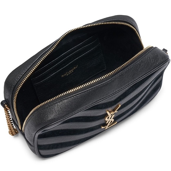 NEW Saint Laurent Lou Mini Mixed Leather Chevron Shoulder Bag - Picture 6 of 17